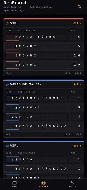 Tuvumā tablo Tallinas centrā